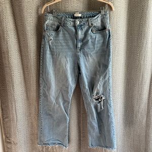 H&M wide leg light wash jeans - size 14
